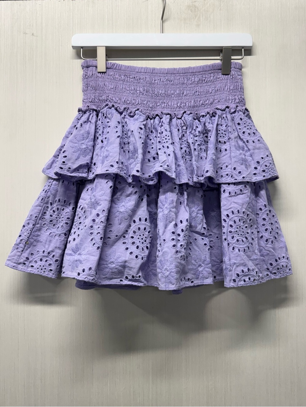Ramy Brook Kelly Smocked Waist Skirt Sz S Cotton